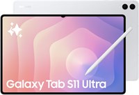 Samsung Galaxy Tab S11 Ultra - планшет с искусственным интеллектом, цвета серебро, поддерживает Wi-Fi, имеет 12 ГБ оперативной памяти и 256 ГБ встроенной памяти, легкий и стильный дизайн, а также предустановленную версию Samsung Dex для ОАЭ 1000028558
