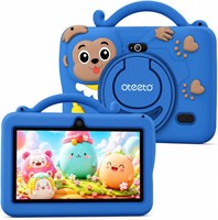 Планшет Oteeto TAB78, коричневый – 7-дюймовый HD IPS-дисплей, 4 ГБ ОЗУ, 128 ГБ памяти, Android 15, аккумулятор 3500 мАч, Wi-Fi 5G, противоударный защитный чехол из EVA (синий). 1000028578