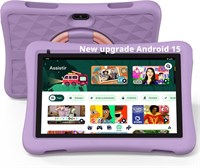 Планшет Plimpton Kids Tablet на Android 15, 10 дюймов, с Google Kids Space, 9 ГБ (3+6 ГБ расширения) ОЗУ/64 ГБ памяти, 5-ядерный процессор, аккумулятор 6000 мАч, родительский контроль, Wi-Fi, планшет PlimPad (фиолетовый) 1000028643