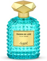 Sapil Maison de Luxe Eau De Parfum 100 мл, доступный по цене парфюм класса люкс, фруктово-мускусный аромат с верхними нотами персика и яблоневого цвета, смелый купаж для женщин 1000028786