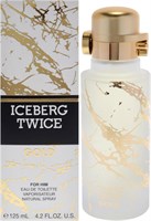 ICEBERG Twice Gold - 125 мл туалетная вода, роскошный мужской парфюм с древесными и бархатистыми нотами, элегантный цилиндрический флакон с эффектом мрамора, для мужчин, любящих насыщенную жизнь 1000029833