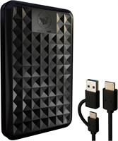Внешний жесткий диск ModusTech – портативный высокоскоростной HDD с интерфейсом USB 3.0/Type-C – совместим с Windows, Mac, ноутбуками, ПК, настольными компьютерами, PS4/5 и Xbox – тонкий внешний накопитель для резервного копирования данных, фильмов, игр и 1000029997