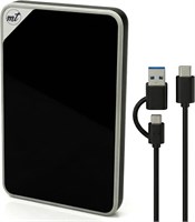 Внешний портативный жесткий диск ModusTech 500 ГБ из акрила, USB-C/USB 3.1 — зеркальная поверхность, высокоскоростной HDD, UASP, совместим с ПК, Mac, ноутбуками, PS4, Xbox, iPhone, Smart TV (черный) 1000029998