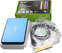 Внешний жесткий диск MasterStor 2,5 дюйма SATA, USB 3.0, портативный, сверхбыстрый, для ноутбуков Mac и ПК, синий, 160 ГБ 1000030021