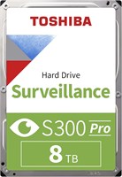Внутренний жесткий диск Toshiba S300 PRO 8 ТБ для видеонаблюдения, 3,5 дюйма – CMR SATA 6 Гбит/с 7200 об/мин 512 МБ кэш-памяти - HDWTA80UZSVAR 1000030023