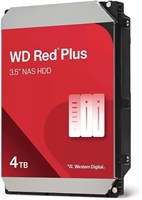 Внутренний жесткий диск Western Digital WD Red Plus для сетевого хранилища (NAS) — 4 ТБ, 5400 об/мин, SATA 6 Гбит/с, CMR, кэш 128 МБ, 3,5 дюйма — WD40EFZZ 1000027480