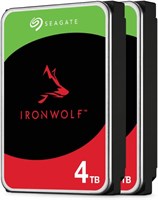 Жесткий диск Seagate IronWolf 4 ТБ для сетевого хранилища, 3,5 дюйма, 5400 об/мин, CMR, кэш 256 МБ, SATA 6 Гбит/с, серебристый, 3-летняя гарантия восстановления, FFP, комплект из 2 штук 1000030031