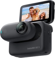 Insta360 GO 3 Black 128GB - Миниатюрная, но мощная водонепроницаемая (5 м) экшн-камера с разрешением 2.7K, штативом и поворотным экраном 1000030215