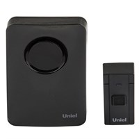 Беспроводной дверной звонок Black Uniel с дальностью действия до 100 метров работает от сети 220 В через розетку 1000030377