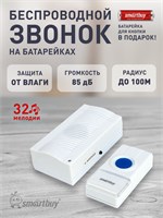 Беспроводной звонок с цифровым кодом для двери, защищенный по стандарту IP44 (модель SBE-11-DP3-32) 1000030455