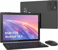 Планшет CM8700Plus на Android 15 дюймов, 10,1-дюймовый экран, двойная камера, поддержка SIM-карт, большой объем памяти 8 ГБ + 1 ТБ, аккумулятор 10000 мАч, черный (Black) 1000030839