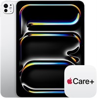 Apple iPad Pro 11 дюймов (M4): 2 ТБ, альбомная ориентация, фронтальная камера 12 Мп/задняя камера 12 Мп, сканер LiDAR, Wi-Fi 6E, нанотекстурированное стекло — серебристый цвет, с AppleCare+ (2 года) 1000030862