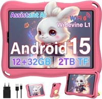 Детский планшет Android 15 9 дюймов, 2026 год, 32 ГБ ПЗУ + 2 ТБ TF, Wi-Fi 5G, восьмиядерный процессор, Widevine L1, родительский контроль, аккумулятор 5000 мАч, разрешение 1340*800, совместимость с Bluetooth 5.0, цвет Eva - розовый. 1000030944