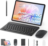 Планшет SVITOO с клавиатурой и стилусом, 10 дюймов, Android 16 (модель 2026), Unisoc T7250, 20 ГБ ОЗУ (4+16 виртуальных) + 128 ГБ, microSD до 1 ТБ, Widevine L1, WLAN 2,4/5 ГГц, GPS, аккумулятор 6600 мАч (NTC) 1000030952