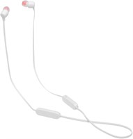 Беспроводные внутриканальные наушники JBL Tune 125BT, чистый бас, Bluetooth 5.0 без потерь, 16 часов работы от батареи, магнитный кабель, многоточечное подключение, голосовой помощник, 3-кнопочный пульт с микрофоном - белые, JBLT125BTWHT 1000031204