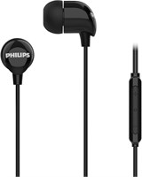 Проводные внутриканальные наушники PHILIPS Audio TAE1159BK/00 с разъемом Type-C, 10-мм драйверами, встроенным микрофоном, мощными басами и чистым звуком, кабелем длиной 1,2 м, предотвращающим спутывание (черные) (восстановленные) 1000031208
