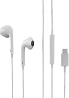 Проводные внутриканальные наушники Glassology с разъемом USB Type-C и микрофоном, Hi-Fi стереозвук для устройств с разъемом USB-C, белые 1000031225