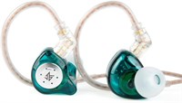 Наушники-вкладыши KZ EDX PRO IEM с 1D-драйвером, проводные игровые наушники, внутриканальные мониторы KZ, HiFi звук с глубокими басами, новый 10-мм динамический драйвер, съемный кабель для игр и видео (голубой цвет, без микрофона) 1000031248