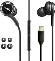 Наушники-вкладыши для Galaxy S23 Ultra, S23, S22, S21, Note 10, iPhone 15 Pro Max - оригинальные внутриканальные наушники с разъемом USB Type-C, пультом управления и микрофоном - черные 1000031252