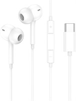 Проводные наушники USB C для iPhone 17/16/15 Pro Max Plus, наушники Type C с микрофоном и пультом управления, шумоподавление, внутриканальные наушники для iPhone 17/16/15 Pro, для Samsung Galaxy 1000031255