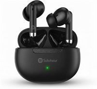 Наушники ST3 Bluetooth 6.0, 13 мм, мощные басы, беспроводные наушники с шумоподавлением при звонках, нулевая задержка при использовании одного наушника, эргономичные внутриканальные для игр, музыки и звонков — черные 1000031257