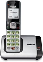 VTech CS6719 DECT 6.0 беспроводной телефон со встроенной функцией идентификации номера и возможностью ожидания вызова, включающий в себя 1 беспроводную трубку, представлен в серебристо-черном цвете 1000031981