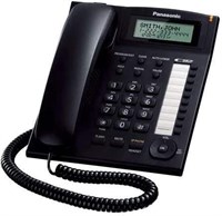 Черный проводной телефон Panasonic KX-TS880 встроенный 1000031985