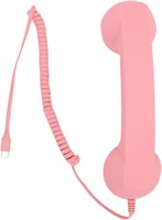 Ретро-телефон Luocute с проводным Type-C подходит для использования с смартфонами, планшетами и видеоконференциями. Телефон имеет динамик и микрофон и выполнен в розовом цвете 1000031997