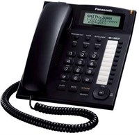 Проводной телефон PANASONIC KX-TS880B с одной линией и возможностью быстрого набора на 10 станциях (цвет - черный) 1000032006