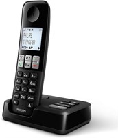 Черный телефон Philips D2551B/01 с экраном 1,8 дюйма и одной кнопкой, работающий без проводов 1000032016