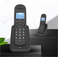 Беспроводной телефон DECT с опознаванием номера, одним аппаратом, высококачественным экраном, усиленной связью, предназначенный для использования как дома, так и в офисе, с функцией громкого режима 1000032041