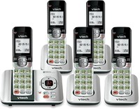 DECT-телефон VTech CS6529-5 с 5 трубками предлагает автоответчик, определитель номера/ожидание вызова, возможность настенного крепления, ЖК-экран и громкую связь в серебристом/черном цвете 1000032043
