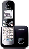 Беспроводной стационарный телефон Panasonic KX-TG6821 имеет черно-серебристый дизайн с ЖК-дисплеем и монофоническим цифровым звуком 1000032100