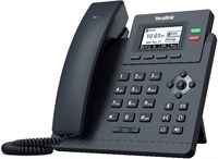 Черный IP-телефон Yealink SIP T31G начального уровня с высоким разрешением HD, гигабитным интерфейсом и ЖК-дисплеем с подсветкой (132 x 64 пикселя) 1000032112