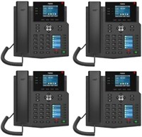 Набор из четырех настольных SIP-телефонов Fanvil IP Phone X4U с гигабитным подключением и двухцветным ЖК-дисплеем 1000032192