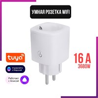 Умная розетка с возможностью управления через мобильное приложение Tuya по Wi-Fi 1000032304