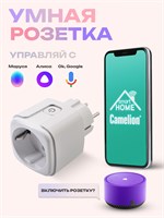 Умная розетка Wi-fi с поддержкой голосовых помощников Алиса и Google, а также функцией таймера от Camelion и возможностью управления через приложение Маруся 1000032382