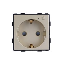 WiFi розетка FUJIHOME без рамки, модель 86-WFS1F-GD, обладает функцией работы с Яндекс Алисой и SmartLife, а также оснащена мониторингом потребления энергии, таймером и имеет золотой цвет 1000032408
