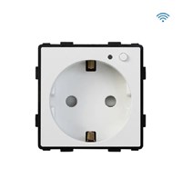 Белая умная розетка wifi с поддержкой Алисы и Яндекс.Таймером KLUST Basic, совместимая с приложениями Tuya Smart Life и Маруся, предназначена для работы при напряжении 250 вольт и токе до 16 ампер 1000032429