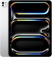 Apple iPad Pro 13 дюймов (M4) (восстановленный): дисплей Ultra Retina XDR, 256 ГБ, альбомная ориентация, фронтальная камера 12 Мп/задняя камера 12 Мп, сканер LiDAR, Wi-Fi 6E, Face ID, время автономной работы в течение всего дня, стандартное стекло - сереб 1000020911