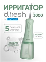Ирригатор для полости рта D.Fresh DF3000 портативный, мятный, компактный, для зубов и брекетов 1000033181