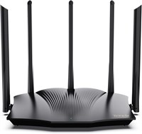 Беспроводной маршрутизатор Tenda WiFi 6, двухдиапазонный гигабитный маршрутизатор AX3000 для дома, 4 гигабитных порта, простая настройка, поддержка VPN, родительский контроль, безопасность WPA3, MU-MIMO и OFDMA (RX12Pro) 1000033414