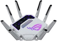ASUS GT-BE19000AI Трехдиапазонный WiFi 7 (802.11be) Игровой маршрутизатор с поддержкой ИИ, полоса пропускания 320 МГц и 4096-QAM, MLO, два порта 10G, AI Game Boost, игровая сеть, Aura RGB, поддержка AiMesh, гостевая сеть Pro 1000033428