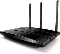 Двухдиапазонный Wi-Fi роутер TP-LINK AC1900: 1300 Мбит/с на частоте 5 ГГц + 600 Мбит/с на частоте 2,4 ГГц, 5 гигабитных портов, 1 порт USB 2.0, 3 внешние антенны + 1 внутренняя 1000033454