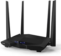 Беспроводной гигабитный Wi-Fi роутер Tenda AC10 AC1200 MU-MIMO, скорость Wi-Fi до 867 Мбит/с/5 ГГц + 300 Мбит/с/2,4 ГГц, 4 гигабитных порта LAN, черный (восстановленный) 1000033486