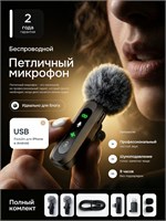 Два беспроводных петличных микрофона для телефона iPhone или Android 1000033674