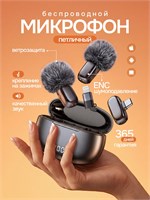 Для блогеров доступен беспроводной петличный микрофон в комплекте с двумя штуками, зарядным кейсом и шумоподавлением ENC, который идеально подходит для проведения интервью и записи подкастов 1000033742
