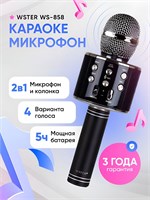 Микрофон WSTER предназначен для использования в живом исполнении вокала и выполнен в черном цвете 1000033781