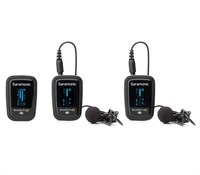 Беспроводной набор Saramonic Blink500 ProX B2, включающий два передатчика и один приемник, работает на частоте 2.4 ГГц и подходит для использования с разъемами 3.5 мм TRS / TRRS 1000033941