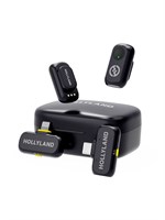Беспроводной набор Hollyland Lark A1 Combo включает в себя два микрофона, USB-C и Lightning, зарядный чехол и имеет цвет Space Gray 1000034036